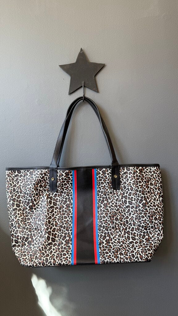 Leopard Open Top Tote Bag