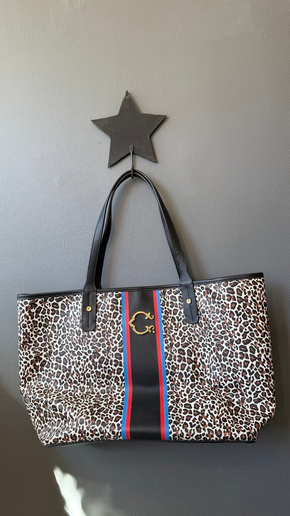Leopard Open Top Tote Bag