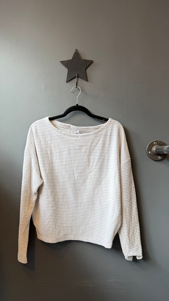 Velvet Burnout Stripe Dolman Top