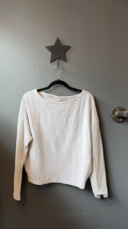 Velvet Burnout Stripe Dolman Top