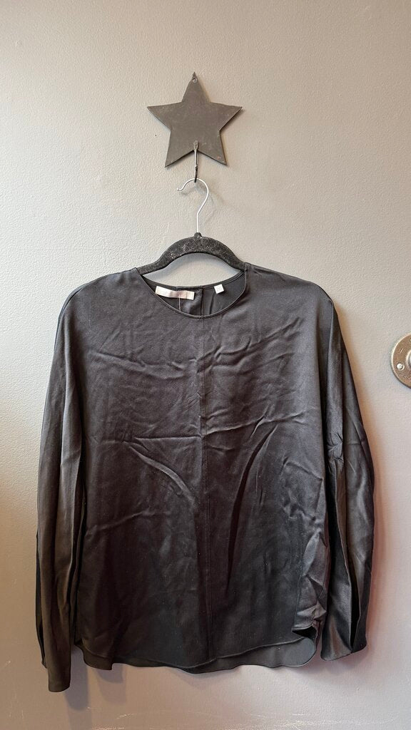 Silk Notch Back Blouse