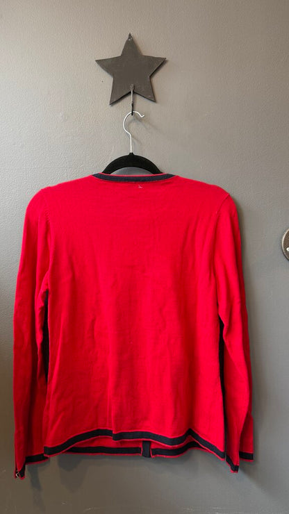 Bow Pearl Button Cardigan Sweater