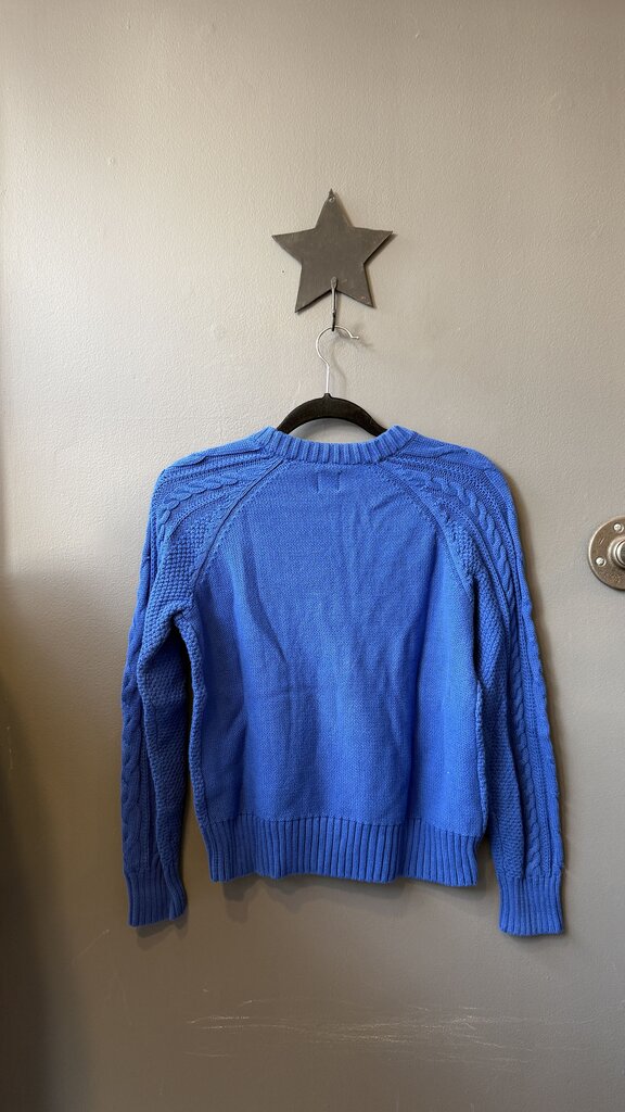 Cableknit Cotton Crewneck Sweater