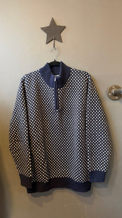 Recycled Poly Birdseye 1/4 Zip Sweater