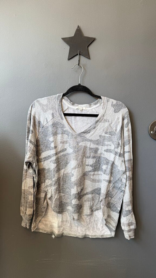 Camo Knit Longsleeve Top