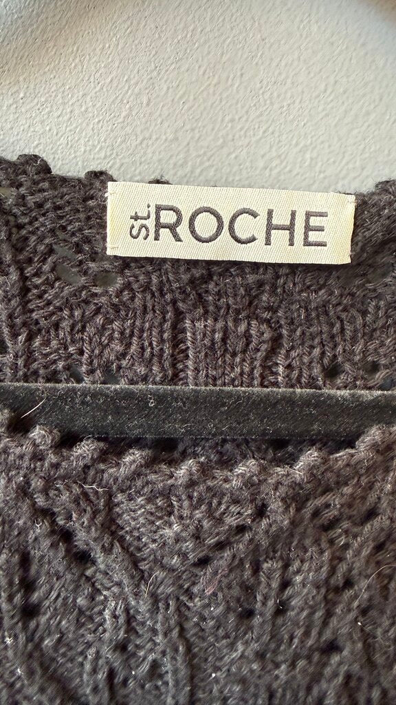 Cotton Crochet Peplum Sweater