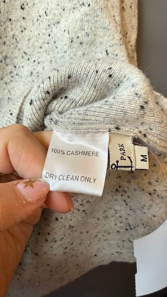 Mockneck Cashmere Flecked Sweater