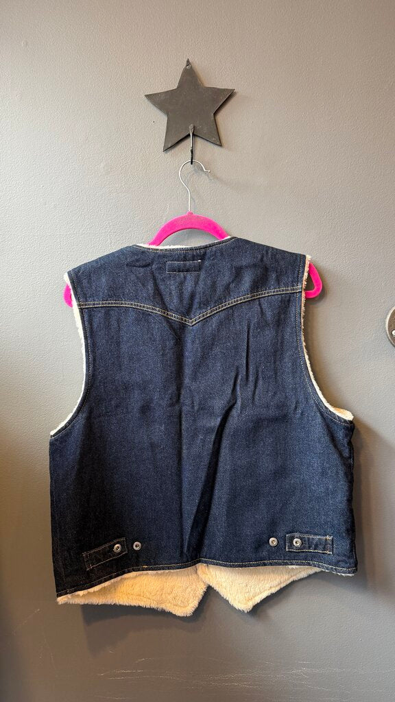 Sherpa Denim Vest