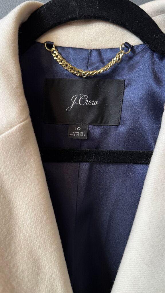 Wool Contrast Lapel Topcoat