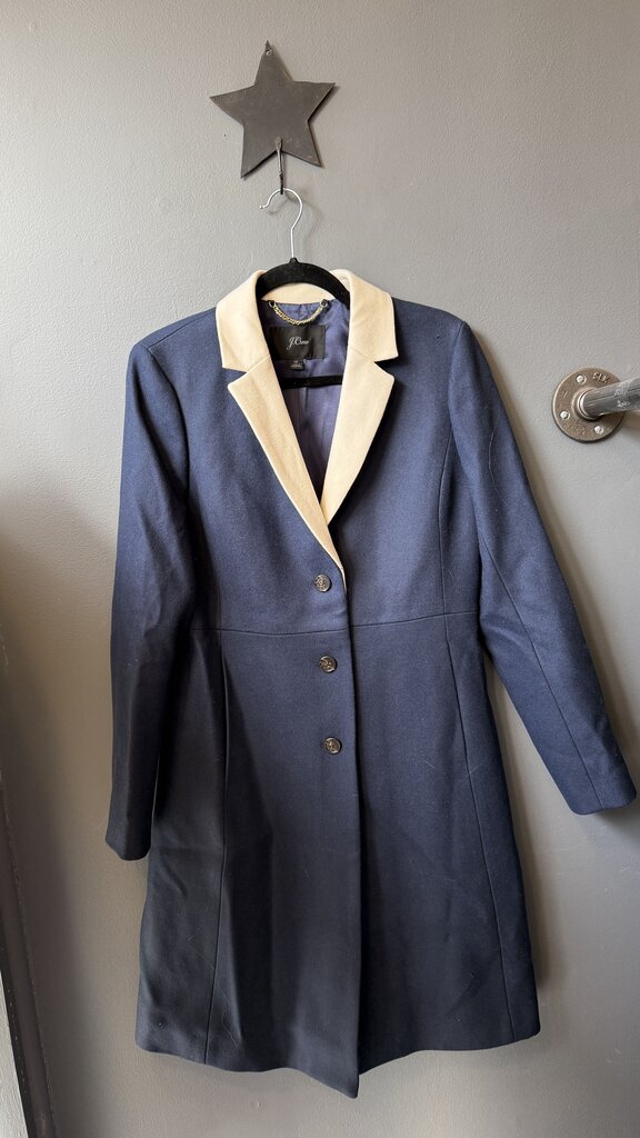 Wool Contrast Lapel Topcoat