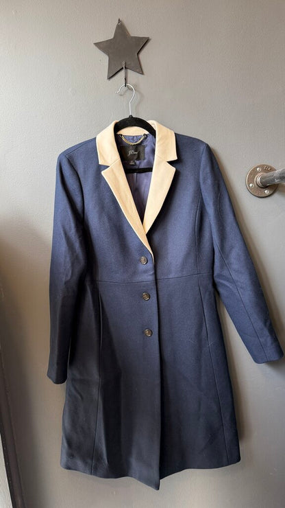 Wool Contrast Lapel Topcoat