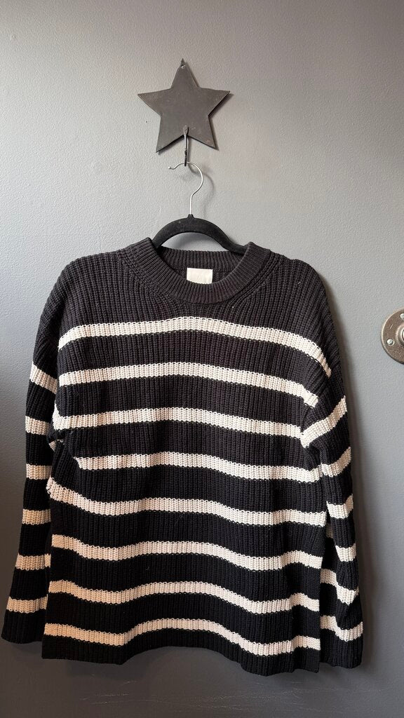 Side Slit Stripe Sweater