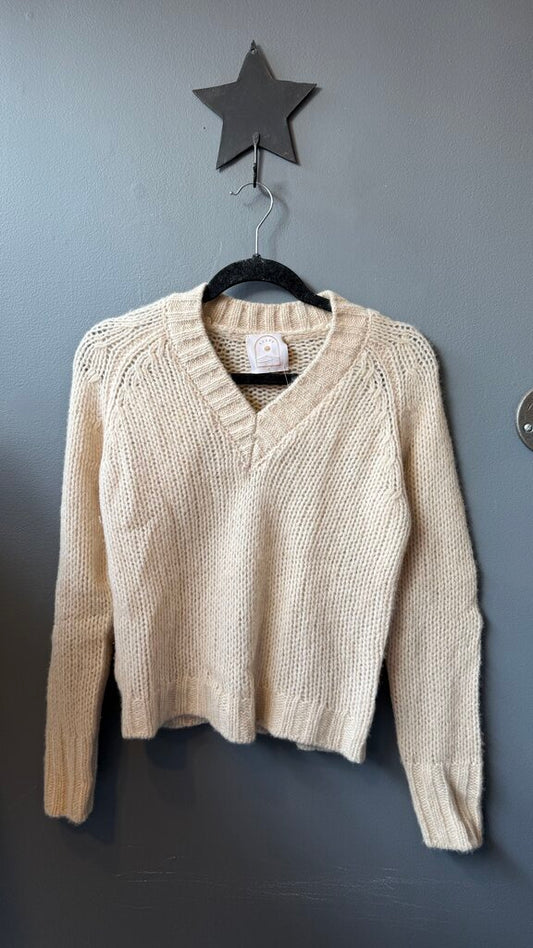 Cashmere Silk Vneck Sweater