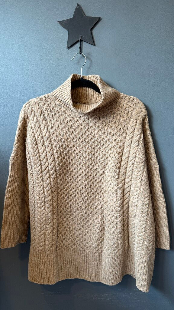 Merino Wool Mockneck Boxy Sweater