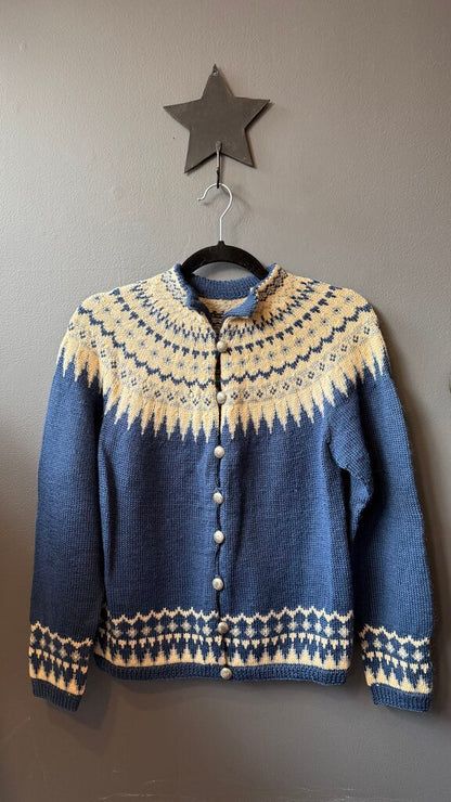 Vintage Handmade in Norway Fair Isle Cardigan