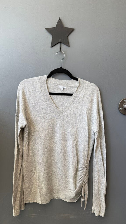 Ruched Hip Vneck Sweater