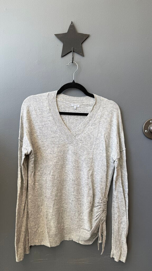 Ruched Hip Vneck Sweater