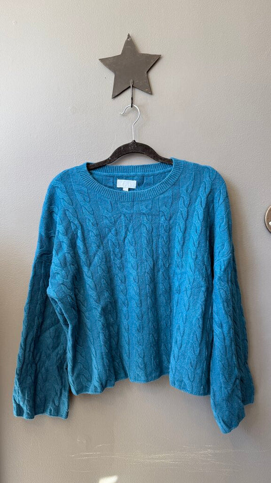 Cable Boxy Cashmere Sweater