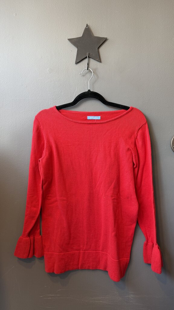Ruffle Hem Cotton Cashmere Sweater