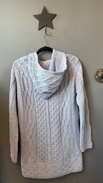 Merino Wool Knit Hoodie Sweater