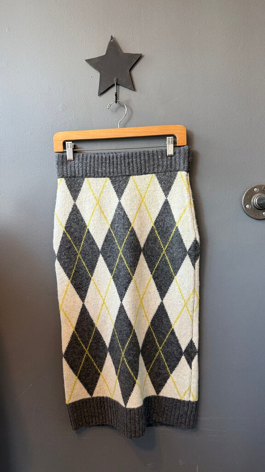 Argyle Sweater Midi Skirt