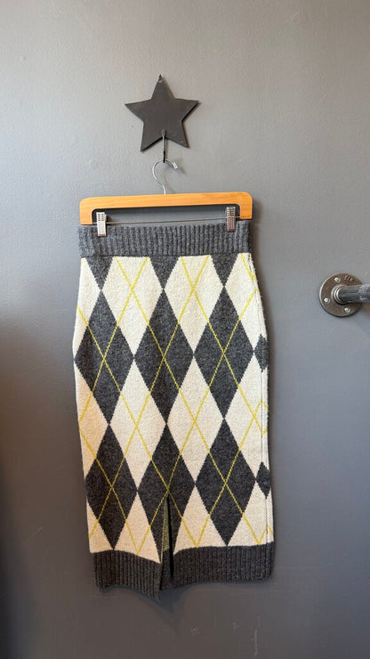 Argyle Sweater Midi Skirt