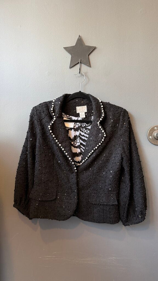 Pearl Trim Boucle Jacket
