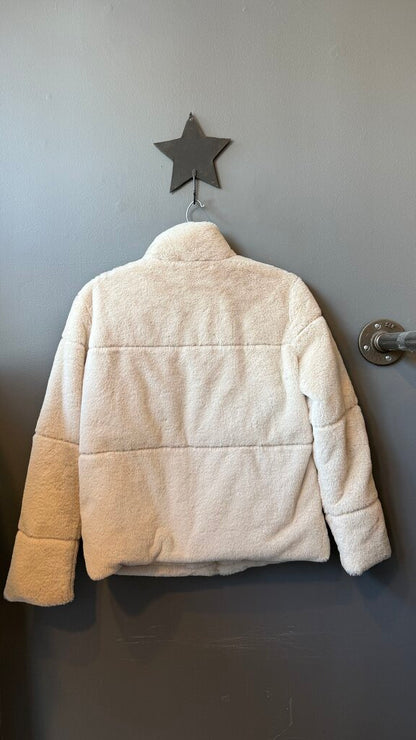 Faux Fur Zip Up Coat