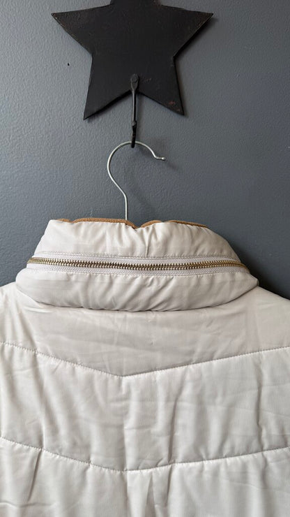 Faux Leather Puffer Vest