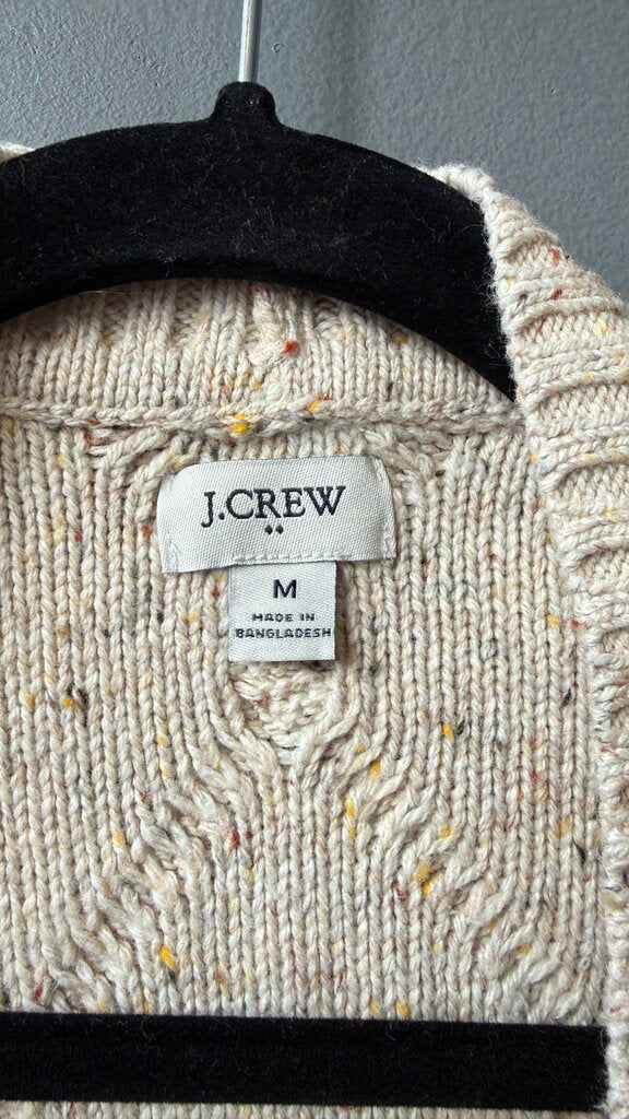 Cableknit Fleked Cardigan Sweater