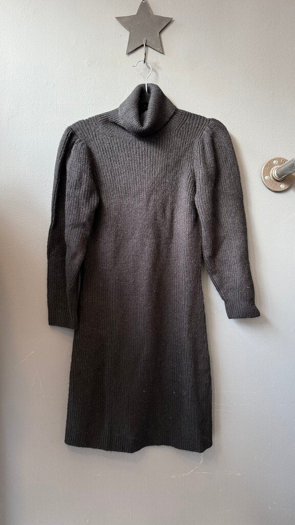 Ribbed Turtleneck Sweater Dress