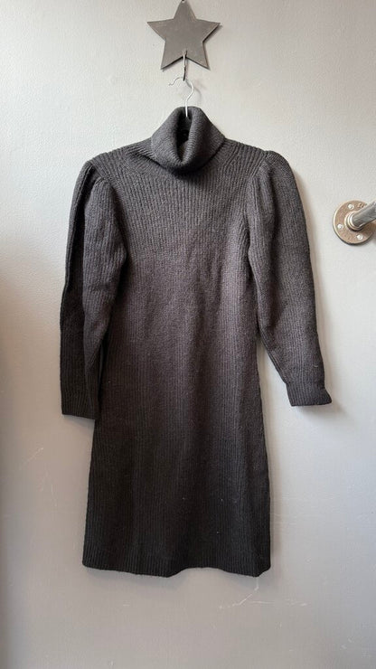 Ribbed Turtleneck Sweater Dress