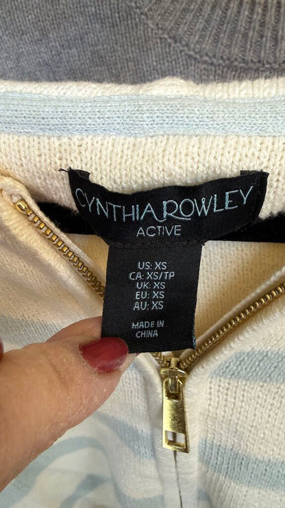 Striped Hoodie Zip Sweater