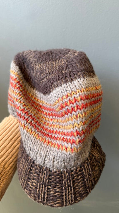 Knit Stiff Brim Beanie Hat