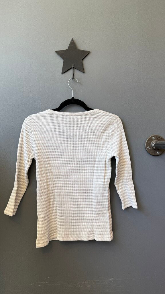 Waffle Stripe Scoopneck Top