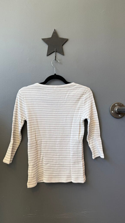 Waffle Stripe Scoopneck Top