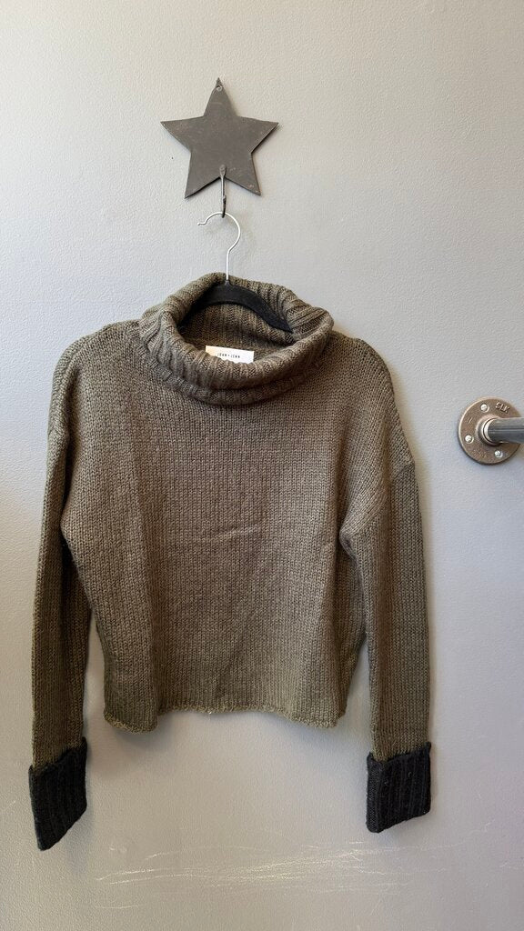 Colorblock Turtleneck Sweater