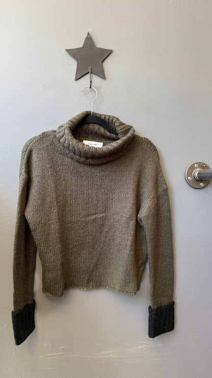 Colorblock Turtleneck Sweater