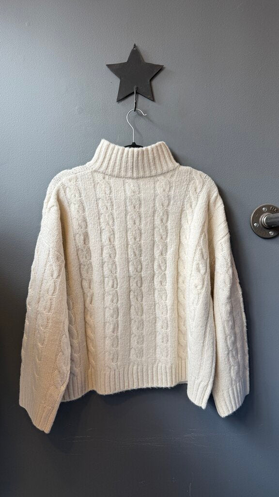 Cableknit Zip Up Sweater