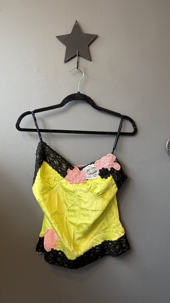 Lace Applique Silk Camisole