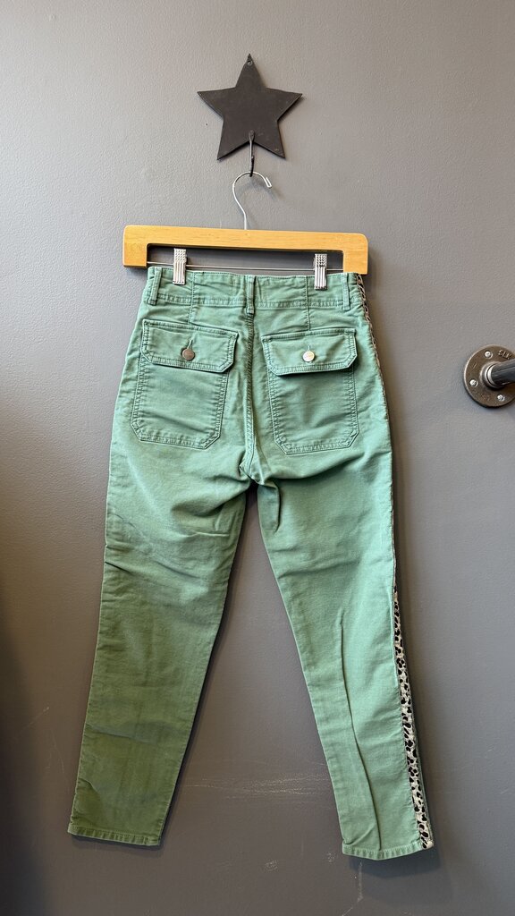 Leopard Track Stripe Canvas Pants