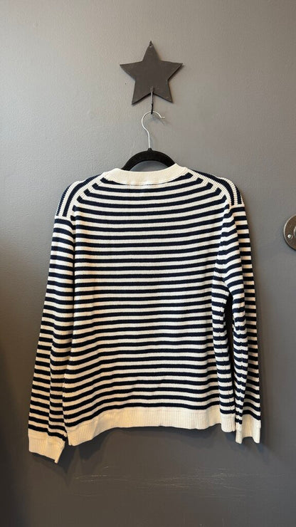 Cotton Blend Stripe Knit Top
