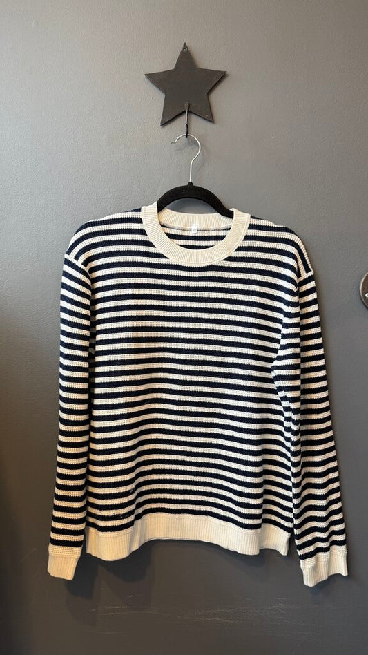 Cotton Blend Stripe Knit Top