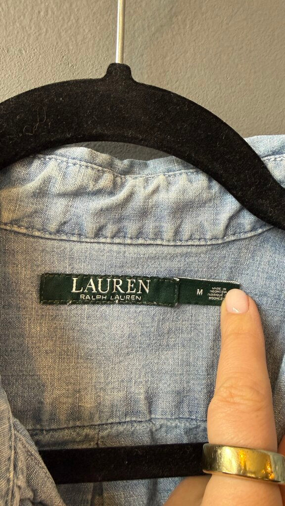 Popover Chambray Blouse