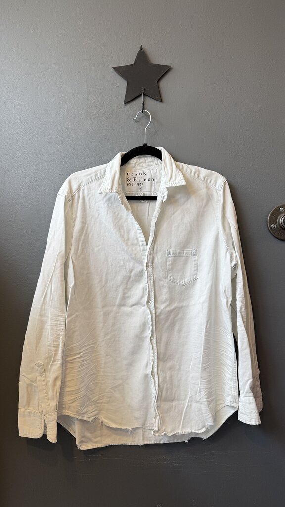 Raw Hem Chambray Eileen Button Up