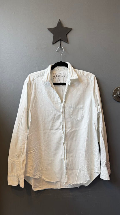 Raw Hem Chambray Eileen Button Up