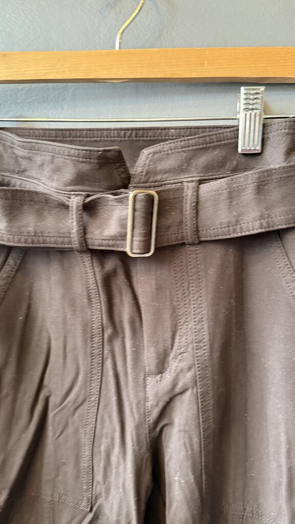 Petite Tapered Belted Pants