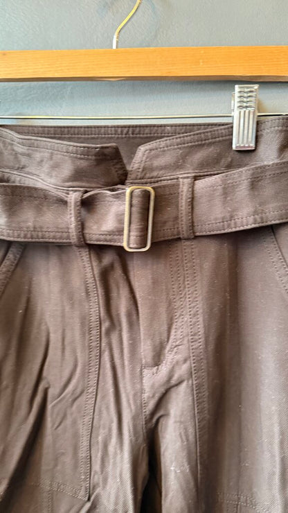 Petite Tapered Belted Pants