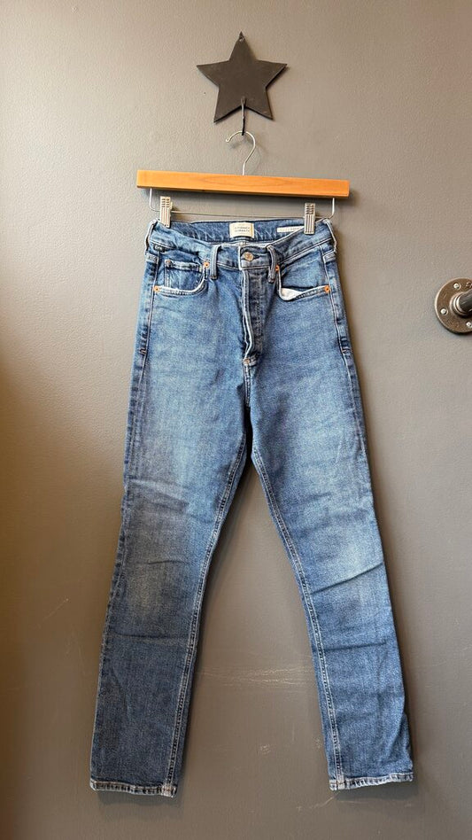 Charlotte Slim High Rise Button Fly Jeans