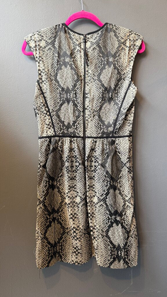 Snake Print Fit Flare Dress